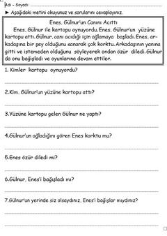 İLKOKULLAR İÇİN ETKİNLİK TEST VE UYGULAMALAR