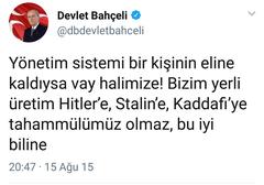 D.BAHÇELİ : Erdoğan ve AK Parti'ye yönelik geçmişte ne söylediysem arkasında duruyorum !!!