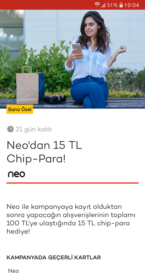 Neo dan Size özel 15 ₺