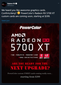 SONUNDA BIR HABER RX5700XT