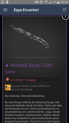 Satılık Cs Go Kelebek 800 TL