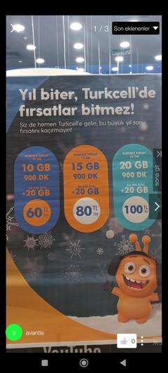 Turktelekom Prime Eksper 25gb+1000dk+1000sms 67tl.