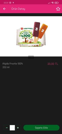 Algida Frootie %100 meyve püreli /banabi paket 10TL