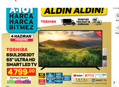 65" Toshiba 4K Smart TV - 4799TL