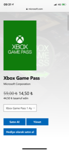 XBOX Game Pass aylık 14,5 TL!!!!