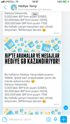 Bip Hediye Avı!