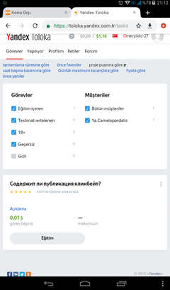İnternetten Para Kazanmak ( Yandex Toloka ) 3 GÜN SONRA