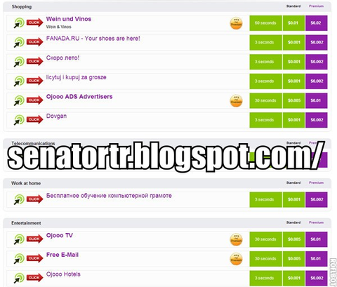 PTC (Sınırsız Paid to Click )