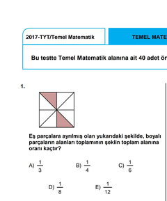 ÖRNEK TYT SORULARININ AŞIRI ZOR OLMASI 