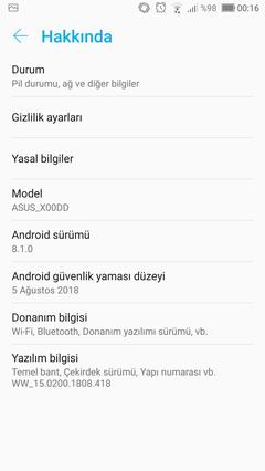 Asus Zenfone 3 Max 8.1 Oreo