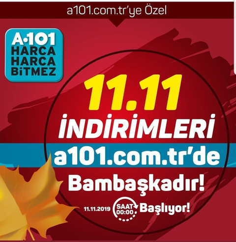 11.11 a101.com.tr indirimleri.