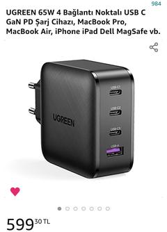 149 TL Spigen SteadiBoost 27W Hızlı Şarj Cihazı USB-C PD 3.0 (Power Delivery) iPhone Şarj Adaptörü F