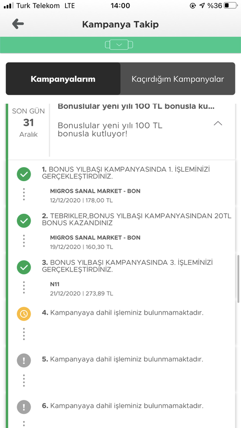 BONUS 200 TL üzeri Giyim ve Elektronik alısverisine 20 TL İndirim