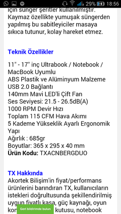  Notebook soğutucu tavsiye