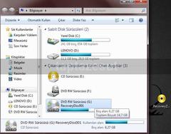  Kurtarma(Recovery) Bölüntüsünü Harici Harddisk'e Kopyalama REHBERİ (Lenovo Onekey Recovery)