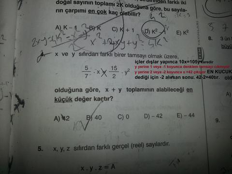 Mat1:Temel Kavramlar Sorular -ISC-