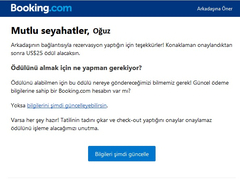 Booking.com 50 $'a kadar %50 indirim