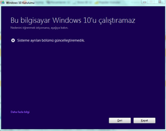  Bu Bilgisayar Windows 10'u Çalıştıramaz Hatası