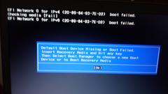  Lenovo z500 boot failed