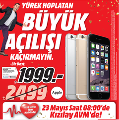  APPLE IPhone 6 16gb cep telefonu fiyat:1999 tl