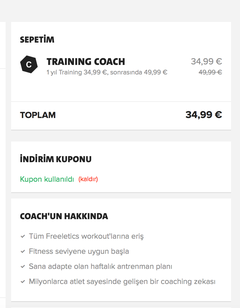 Freeletics Üyeliğinde %30 İndirim