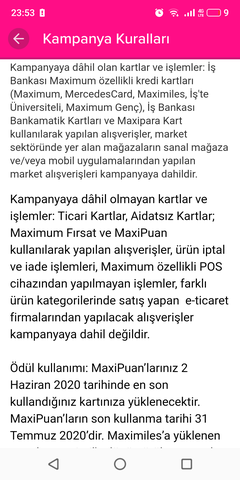 Maximum-Bankamatik Market Ramazan 6x125'e 75 TL puan!