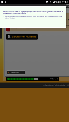 Sınav Başvurusunda Hata Veriyor Yardım