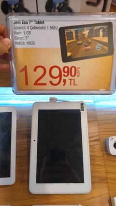 Jedi 7" tablet 1gb 1.5ghz 4 çekirdek 129TL (METRO Market)