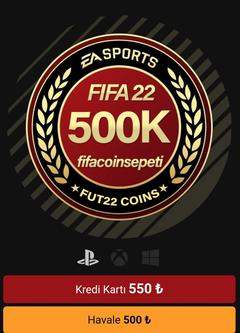 FIFA22 FUT PC 500K coin 400TL