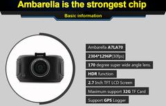 Araç Kamerası G90-7S incelemesi - Ambarella A7 + Gps =67 $