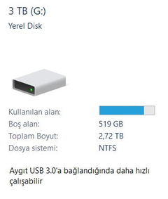 wd my book 1144 usb 2.0  çalışıyor 3.0 çalışmıyor