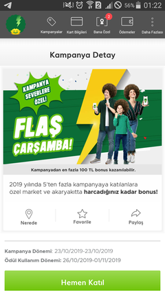 bonus flaş harcadığın kadar bonus 100 tl market/akaryakıt