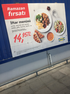 IKEA İFTAR MENÜSÜ 2018 - 14.95TL