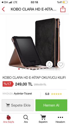 Kobo Clara HD 6" 8 GB // N11 // -- 289TL --