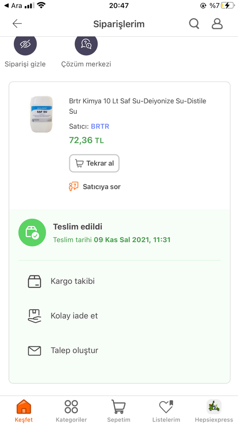 Antifriz karışımında saf su kullanmayın!