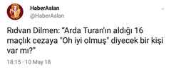 Arda Turan'a 16 Maç Ceza ( Ceza Düşürüldü)