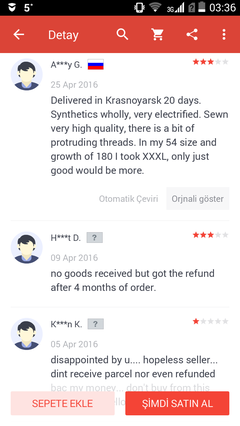  Aliexpress asya beden ölçüleri