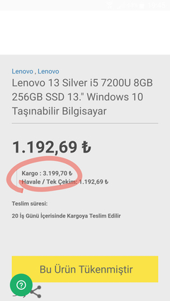 Lenovo bilgisayar 1000 tl