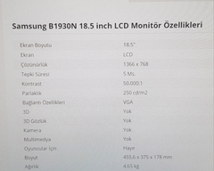 Samsung B1930N 18.5 Satilik