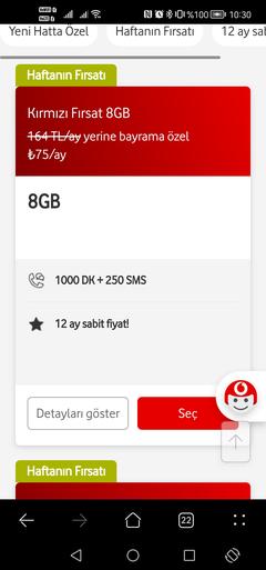 Vodafone bayram özel tarifeler