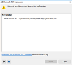 NetFramework sıkıntısı