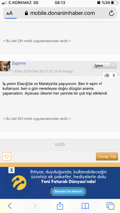 Forumda turkcell çalışanları var