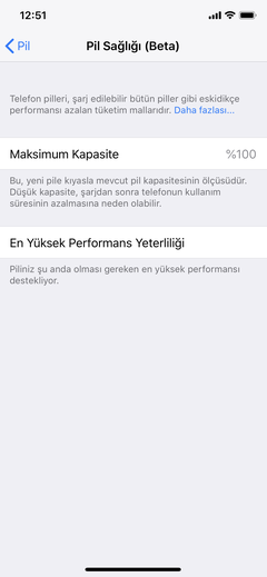 Pil Sağlığımızı paylaşıyoruz (iOS 11.3)