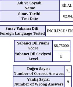 YDS İLKBAHAR - 2017