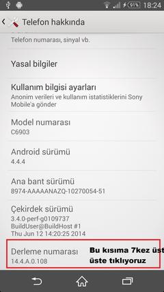  SONY XPERIA™ Z1 ROOT REHBERİ