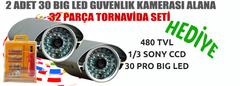  4 KAMERALI FULL GÜVENLİK KAMERA SETİ- DVR KAYIT CİHAZLI ŞOK FİYAT.........360 TL