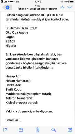  Nijeryalı dolandırıcılar geri döndü! Sanal Pazar üzerinden hemde. (Herkes okusun bilinçlensin) nijerya kargo