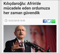 Afrin merkezine girmeyelim diye Kılıçdaroğlu şimdi ne düşünüyor 