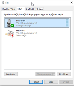 Windows 10 güncellemesi sonrası mikrofon sorunu