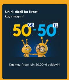 Turkcell - 50GB 50TL [ Faturalı abonelere. ]